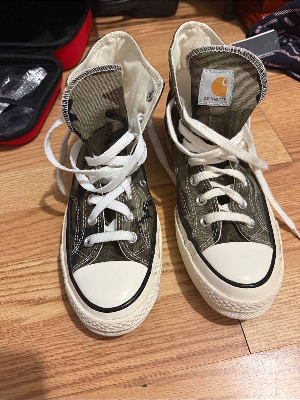 Converse /Carhartt Chuck Taylor Unisex Sz w 8.5 M6.5 Camo  High-Top Sneaker
